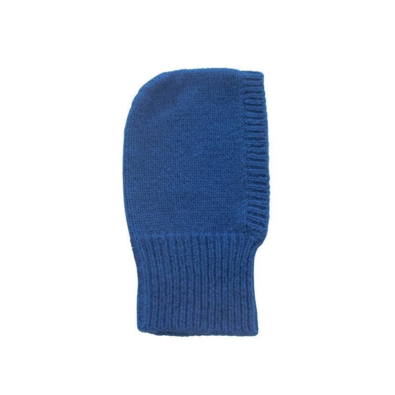 Women's Knitted Balaclava Collar Bonnet