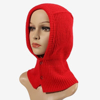 Thumbnail for Women's Knitted Balaclava Collar Bonnet