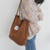 Thumbnail for Women Corduroy Canvas Shoulder Bags