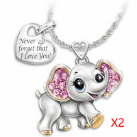 Thumbnail for Women Necklace Blue Cute Elephant Necklace Fashion Cartoon Animal Necklaces For Kids Necklaces Jewelry Gifts