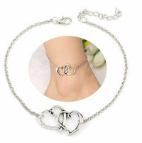 Thumbnail for Women's Double Heart Arrow Shape Ankle Bracelet