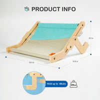 Thumbnail for Mewoofun Sturdy Cat Window Perch Wooden Assembly Hanging Bed Cotton Canvas Easy Washable Multi-Ply Plywood Hot Selling Hammock