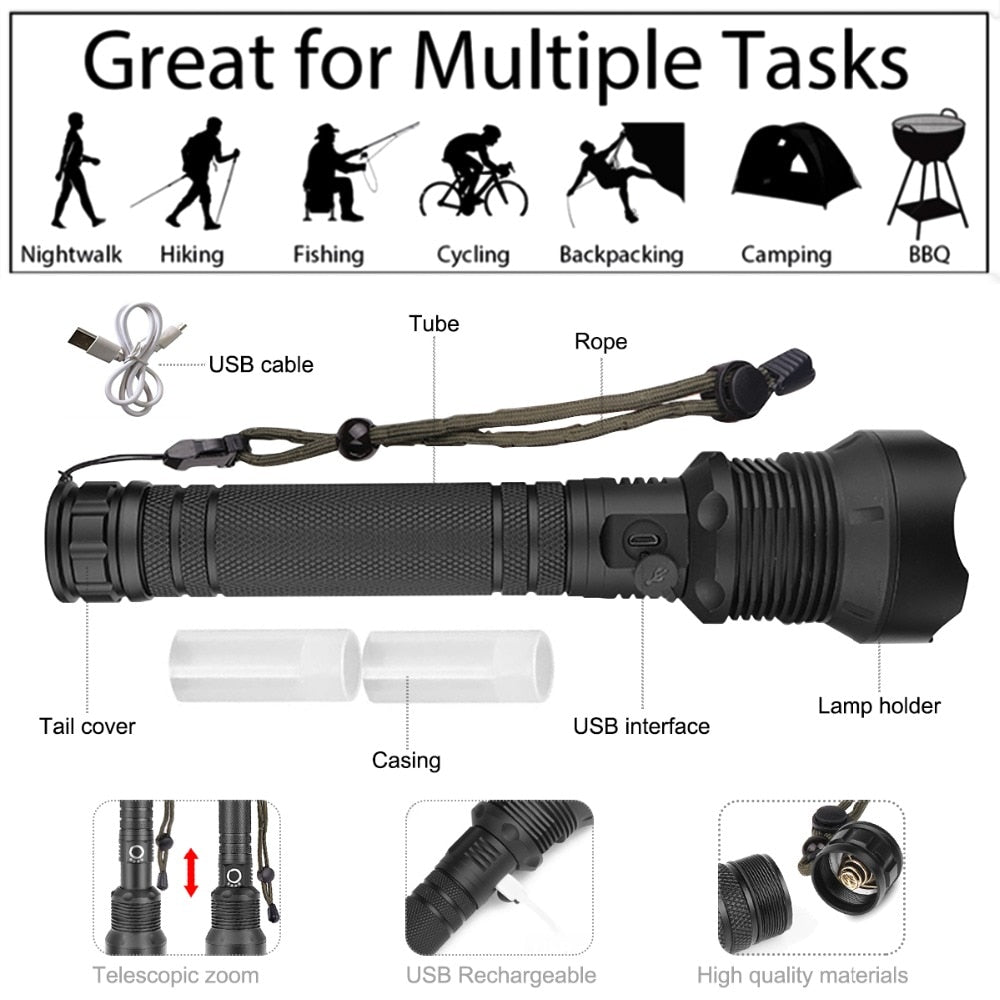 Waterproof Rechargeable Flashlight