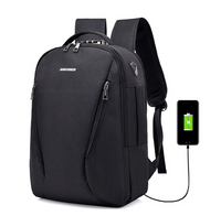 Thumbnail for New double shoulder bag male Outdoor Travel College schoolbag computer knapsack USB charging, waterproof and anti-theft