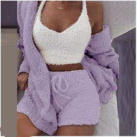 Thumbnail for Fluffy Three Piece Set Lounge Sexy Outfits