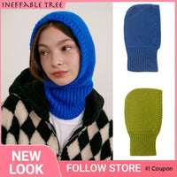 Thumbnail for Women's Knitted Balaclava Collar Bonnet