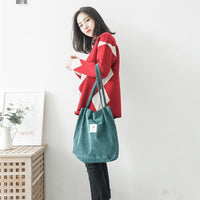 Thumbnail for Women Corduroy Canvas Shoulder Bags