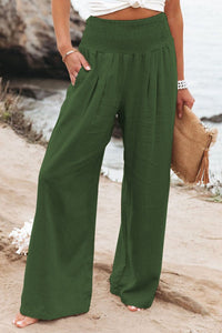 Thumbnail for Désir Linen Trousers - Pantalona Model with Pockets and Elastane Coz