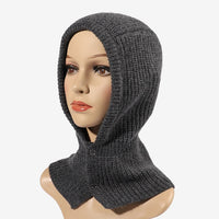 Thumbnail for Women's Knitted Balaclava Collar Bonnet