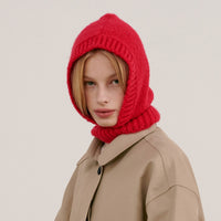 Thumbnail for Women's Knitted Balaclava Collar Bonnet