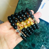 Thumbnail for Volcanic Lava Stone Dumbbell Bracelet