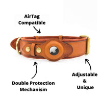 Thumbnail for Genuine Leather Airtag Heavy Duty Dog Collar